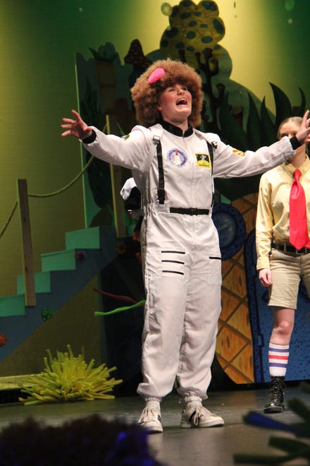 Maddy Hollingsworth performs a scene from “The SpongeBob Musical.”