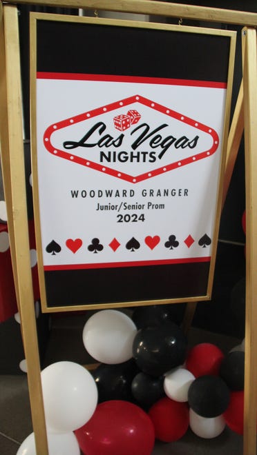 Woodward-Granger's 2024 prom grand march features a "Las Vegas Nights" theme.