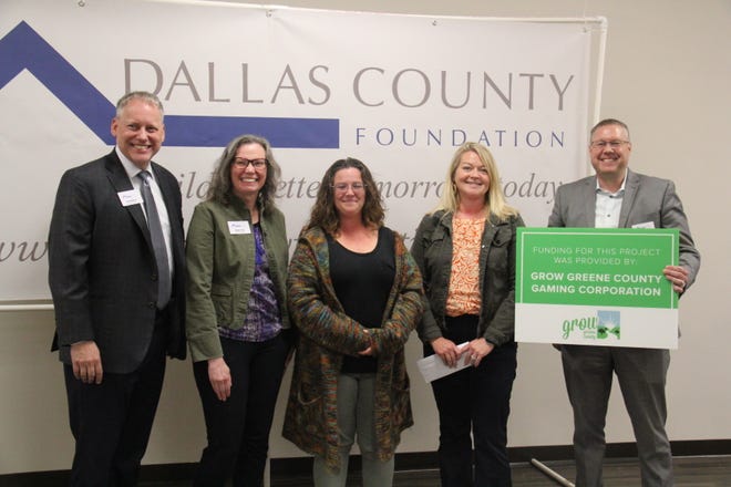 City of Bouton receives a Dallas County Foundation and Grow Greene County grant during a presentation on Tuesday, April 23, 2024, at the Granger Community Center.