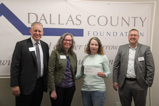 Brenton Arboretum receives a Dallas County Foundation grant during a presentation on Tuesday, April 23, 2024, at the Granger Community Center.
