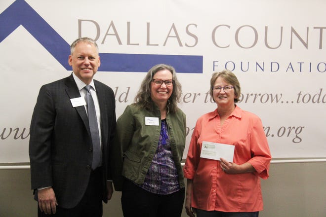 Linden Public Library Foundation receives a Dallas County Foundation grant during a presentation on Tuesday, April 23, 2024, at the Granger Community Center.