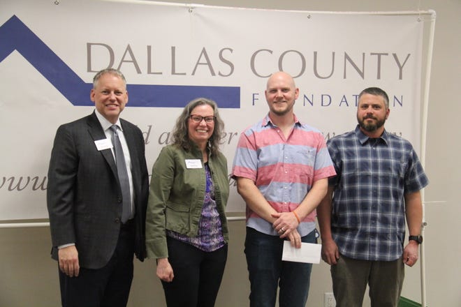 City of Minburn receives a Dallas County Foundation grant during a presentation on Tuesday, April 23, 2024, at the Granger Community Center.