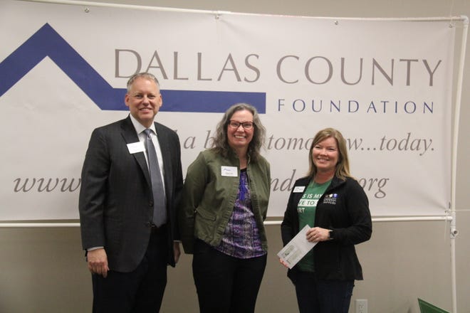 Waukee Area Christian Services receives a Dallas County Foundation grant during a presentation on Tuesday, April 23, 2024, at the Granger Community Center.