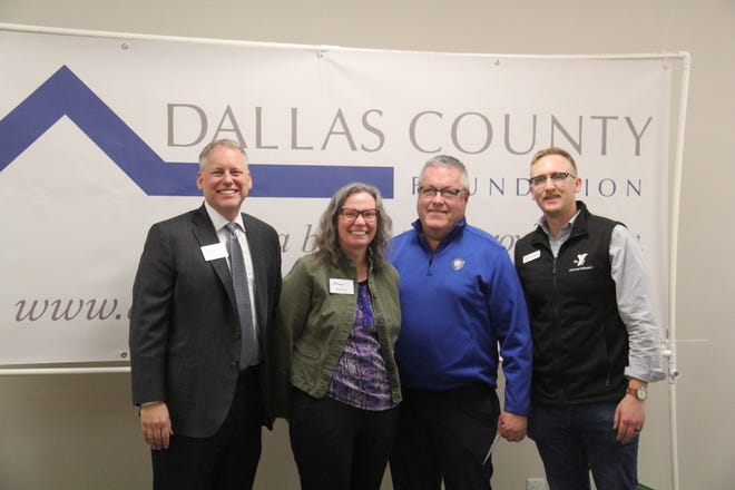 YMCA of Greater Des Moines receives a Dallas County Foundation grant during a presentation on Tuesday, April 23, 2024, at the Granger Community Center.