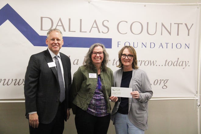 City of Van Meter receives a Dallas County Foundation grant during a presentation on Tuesday, April 23, 2024, at the Granger Community Center.