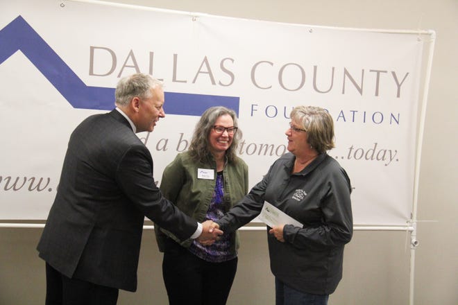 Dallas county Fair Association receives a Dallas County Foundation and Grow Greene County grant during a presentation on Tuesday, April 23, 2024, at the Granger Community Center.